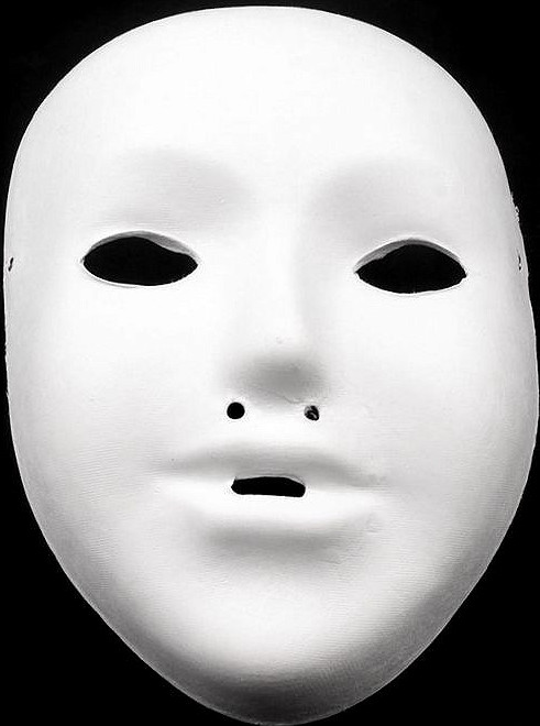 Maska na obličej dětská k domalování Varianta: bílá, Balení: 1 ks