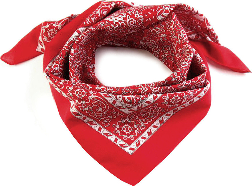 Bavlněný šátek kašmírový vzor 70x70 cm Varianta: 6 červená světlá, Balení: 1 ks