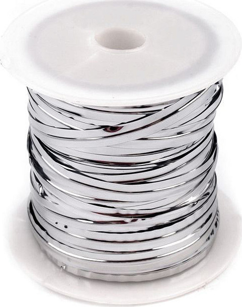 Dekorační vázací / klipovací drát šíře 3 mm Varianta: 1 stříbrná, Balení: 1 ks