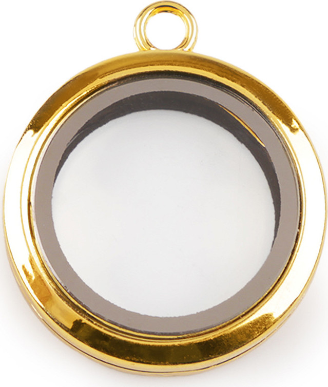 Otevírací medailon na magnet Ø30 mm Varianta: 3 zlatá, Balení: 1 ks