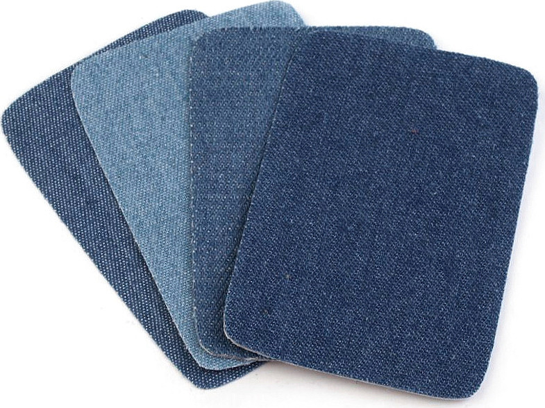 Nažehlovací záplaty riflové 5,3x7,9 cm Varianta: 2 modrá jeans, Balení: 2 ks