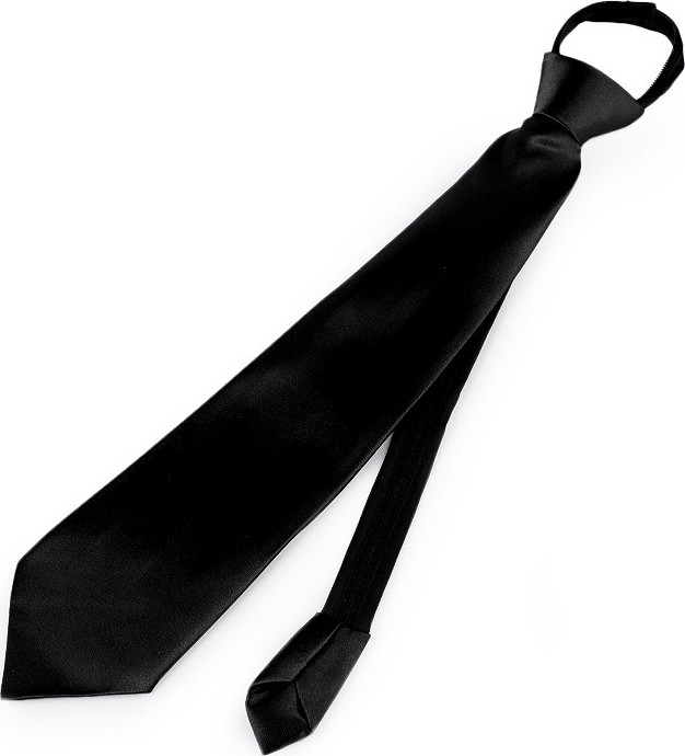 Saténová párty kravata jednobarevná Varianta: 9 černá, Balení: 1 ks