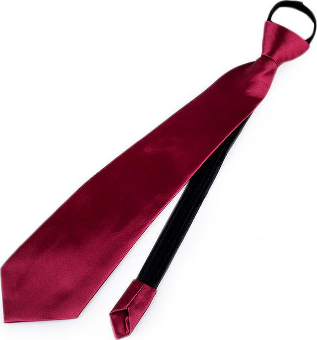 Saténová párty kravata jednobarevná Varianta: 5 bordó, Balení: 1 ks