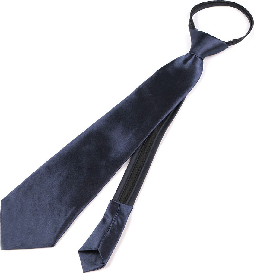 Saténová párty kravata jednobarevná Varianta: 13 modrá tmavá, Balení: 1 ks
