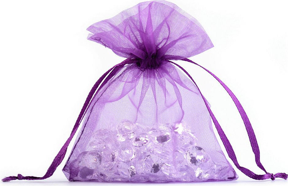 Dárkový pytlík 9x11 cm organza Varianta: 24 modrofialová, Balení: 10 ks