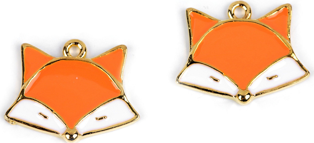 Přívěsek liška Varianta: 1 (B81594) oranžová, Balení: 2 ks