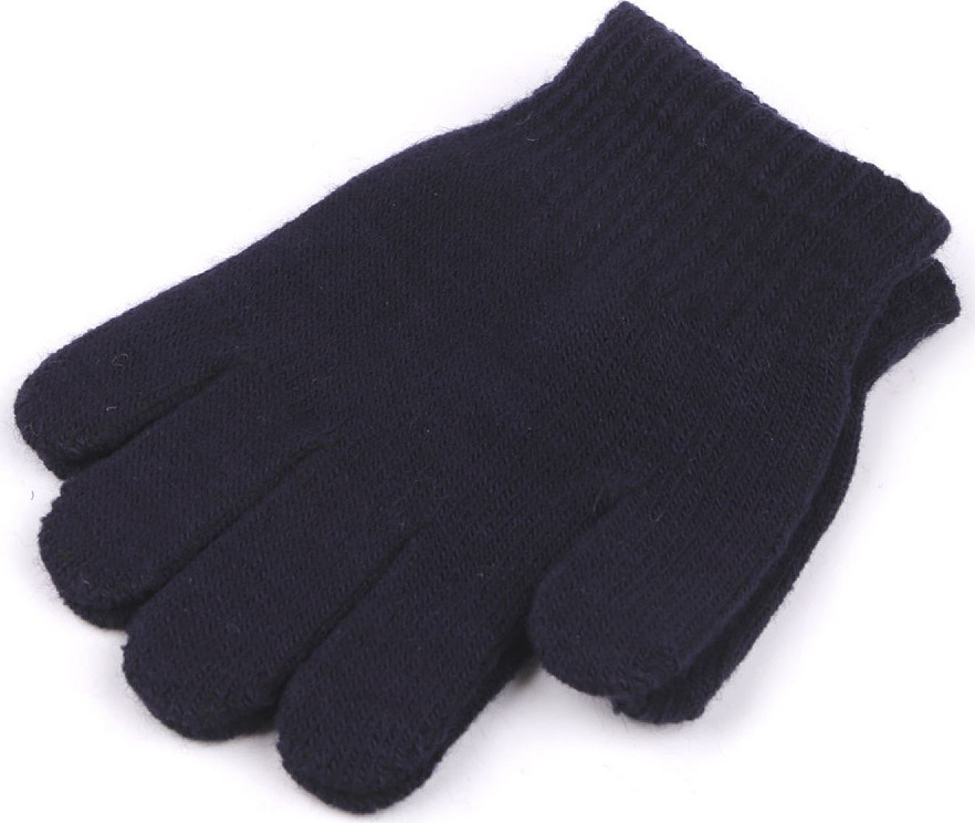 Dětské pletené rukavice Varianta: 4 modrá tmavá, Balení: 1 pár