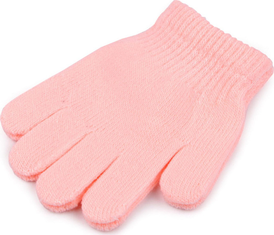 Dětské pletené rukavice Varianta: 1 růžová nejsv., Balení: 1 pár