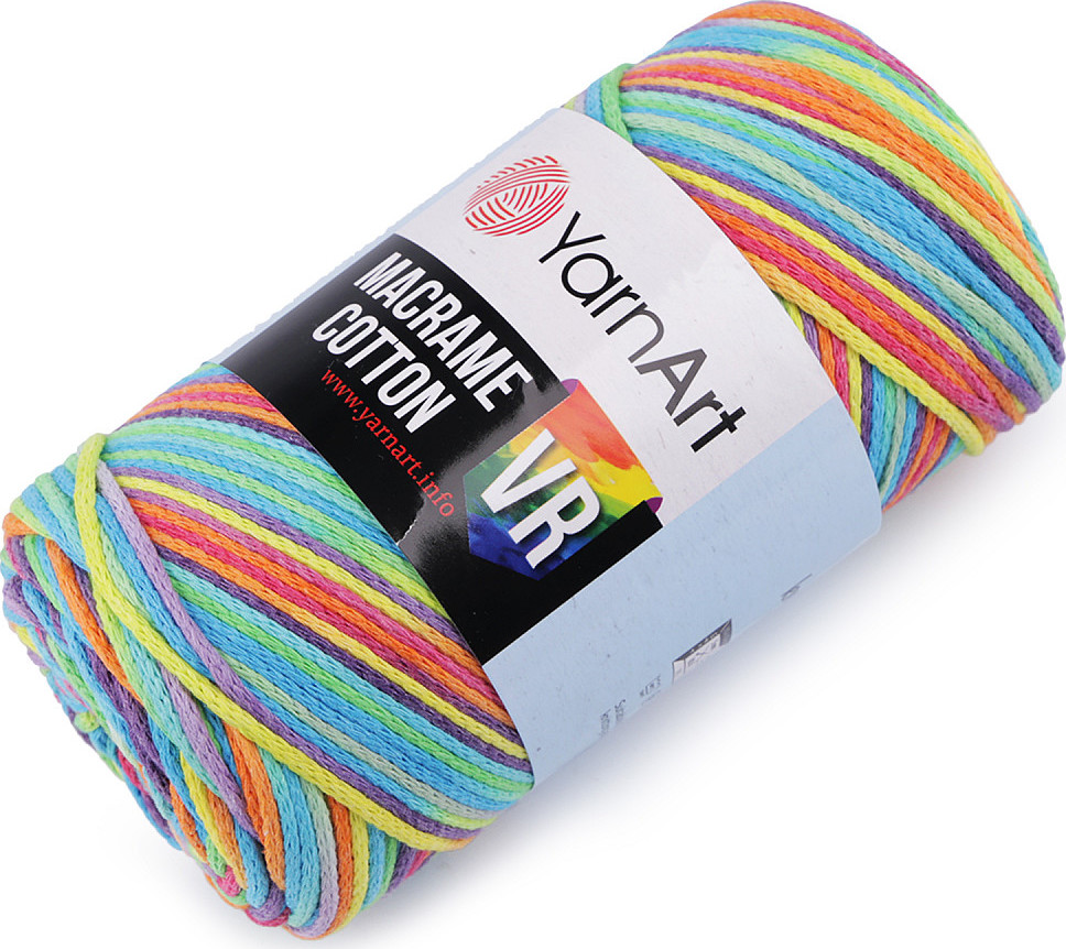 Pletací příze Macrame Cotton 250 g Varianta: 2 (919) multikolor, Balení: 1 ks