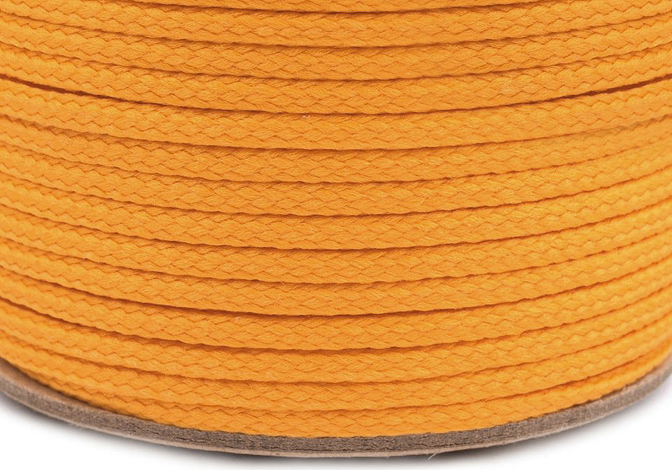 Oděvní šňůra PES Ø4 mm Varianta: 1408 žlutá žloutková, Balení: 100 m