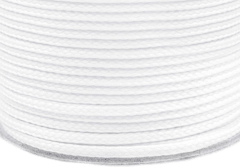 Oděvní šňůra PES Ø4 mm Varianta: 0002 bílá, Balení: 100 m