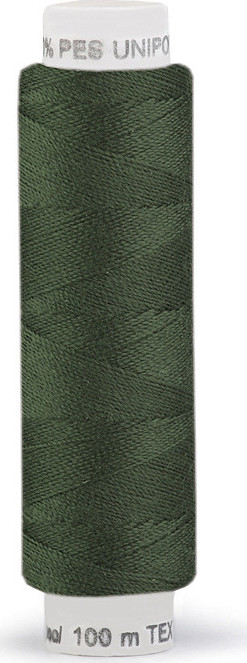 Polyesterové nitě Unipoly návin 100 m Varianta: 687 olivová zeleň tmavá, Balení: 10 ks