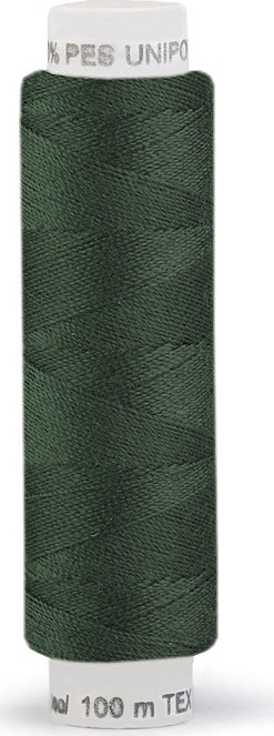 Polyesterové nitě Unipoly návin 100 m Varianta: 689 zelenočerná, Balení: 10 ks