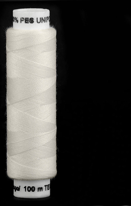 Polyesterové nitě Unipoly návin 100 m Varianta: 010 White Alyssum, Balení: 10 ks