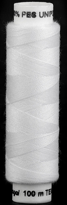 Polyesterové nitě Unipoly návin 100 m Varianta: 001 bílá, Balení: 10 ks