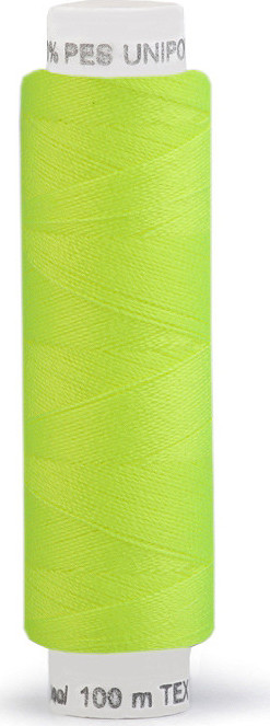 Polyesterové nitě Unipoly návin 100 m Varianta: 115 žlutozelená ost. neon, Balení: 10 ks