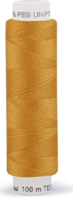 Polyesterové nitě Unipoly návin 100 m Varianta: 128 Sulphur, Balení: 10 ks