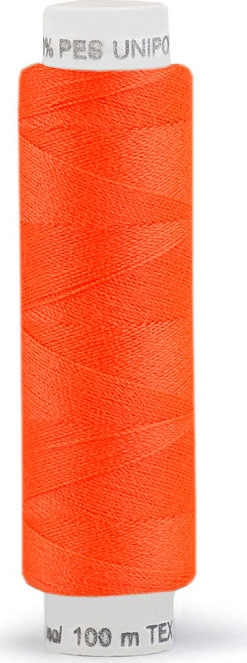 Polyesterové nitě Unipoly návin 100 m Varianta: 215 oranžová reflexní, Balení: 10 ks
