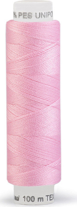 Polyesterové nitě Unipoly návin 100 m Varianta: 330 Candy Pink, Balení: 10 ks