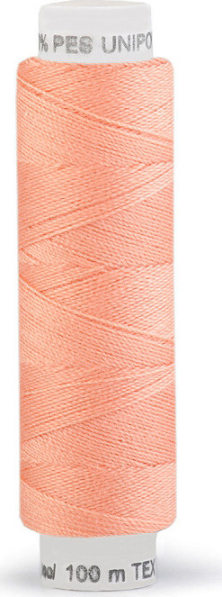 Polyesterové nitě Unipoly návin 100 m Varianta: 322 Apricot Sherbet, Balení: 10 ks