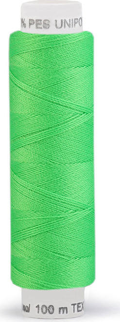 Polyesterové nitě Unipoly návin 100 m Varianta: 615 zelená elektrická, Balení: 10 ks