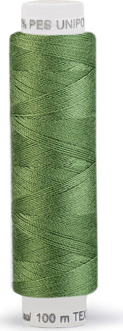 Polyesterové nitě Unipoly návin 100 m Varianta: 634 Greenery, Balení: 10 ks