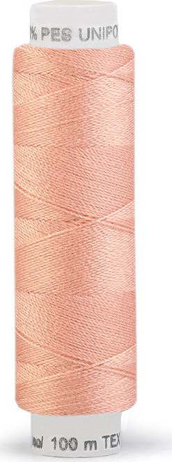 Polyesterové nitě Unipoly návin 100 m Varianta: 730 meruňka, Balení: 10 ks