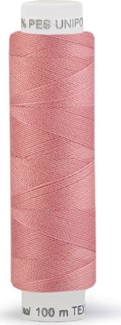 Polyesterové nitě Unipoly návin 100 m Varianta: 372 Powder Pink, Balení: 10 ks