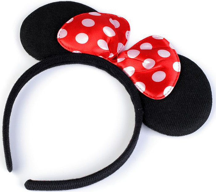 Karnevalová čelenka Minnie Mouse Varianta: 4 červená velké puntíky, Balení: 1 ks