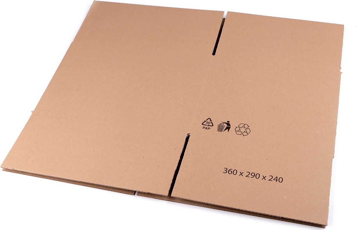 Kartonová krabice 36x29x24 cm Varianta: hnědá přírodní, Balení: 1 ks