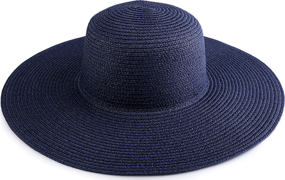 Dámský letní klobouk / slamák k dozdobení Varianta: 6 modrá pařížská, Balení: 1 ks
