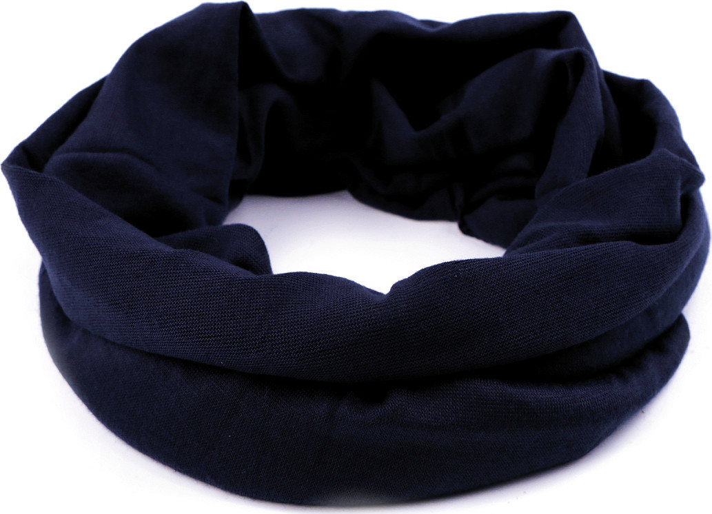 Multifunkční šátek pružný, bezešvý, jednobarevný Varianta: 16 zelená tm., Balení: 1 ks