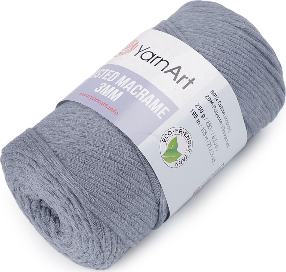 Pletací příze Twisted Macrame 250 g Varianta: 13 (761) modrošedá, Balení: 1 ks