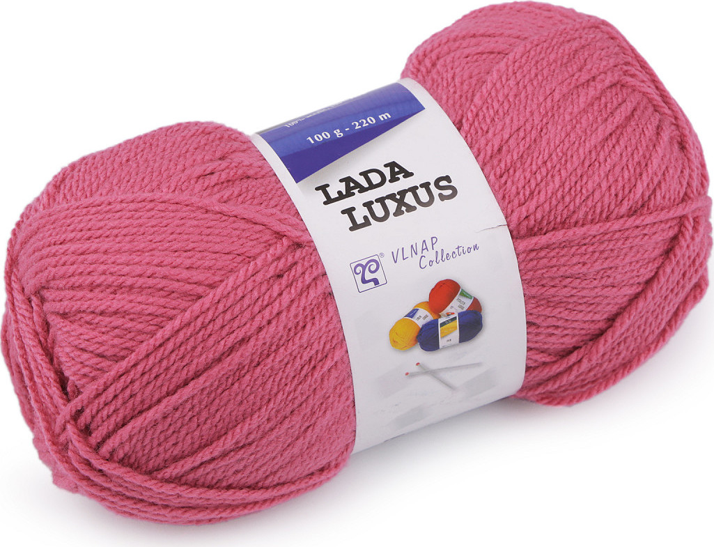 Pletací příze Lada Luxus 100 g Varianta: 12 (52034) pink, Balení: 1 ks