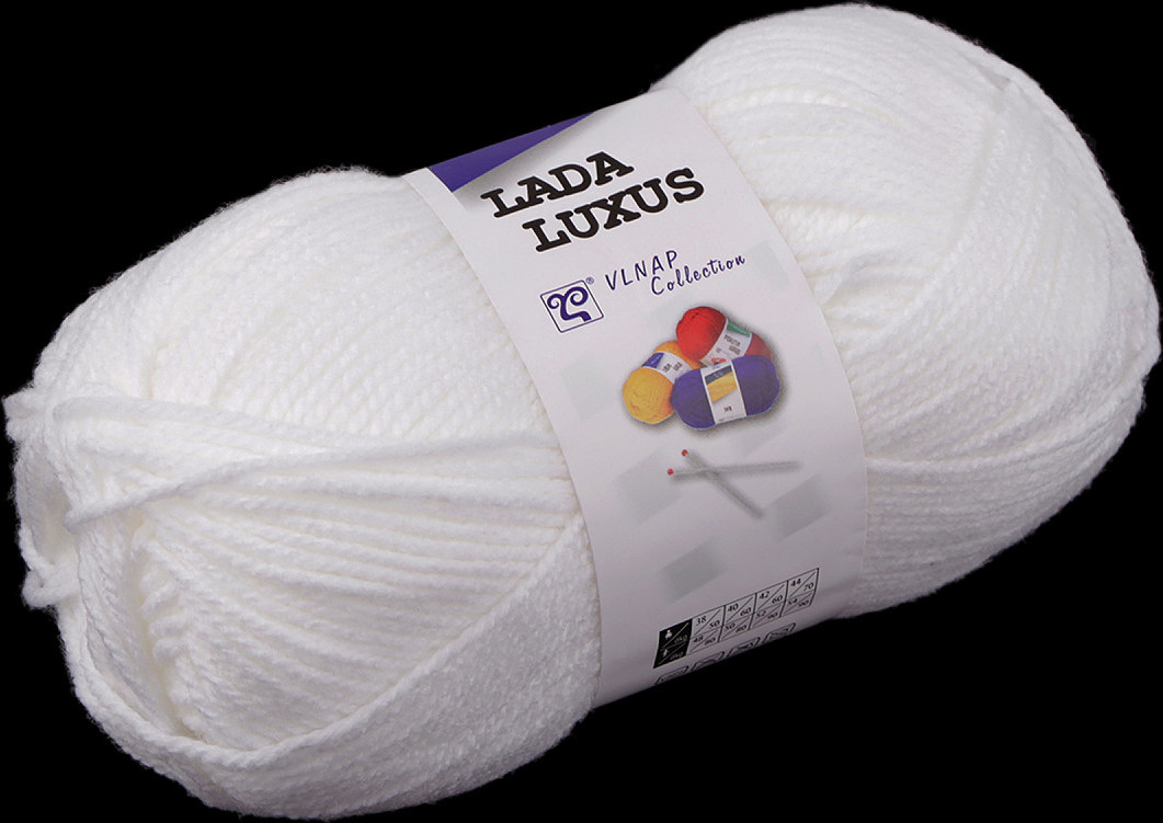 Pletací příze Lada Luxus 100 g Varianta: 1 (57076) bílá, Balení: 1 ks