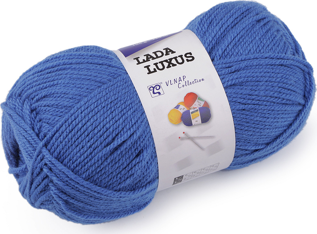 Pletací příze Lada Luxus 100 g Varianta: 5 (56801) modrá, Balení: 1 ks