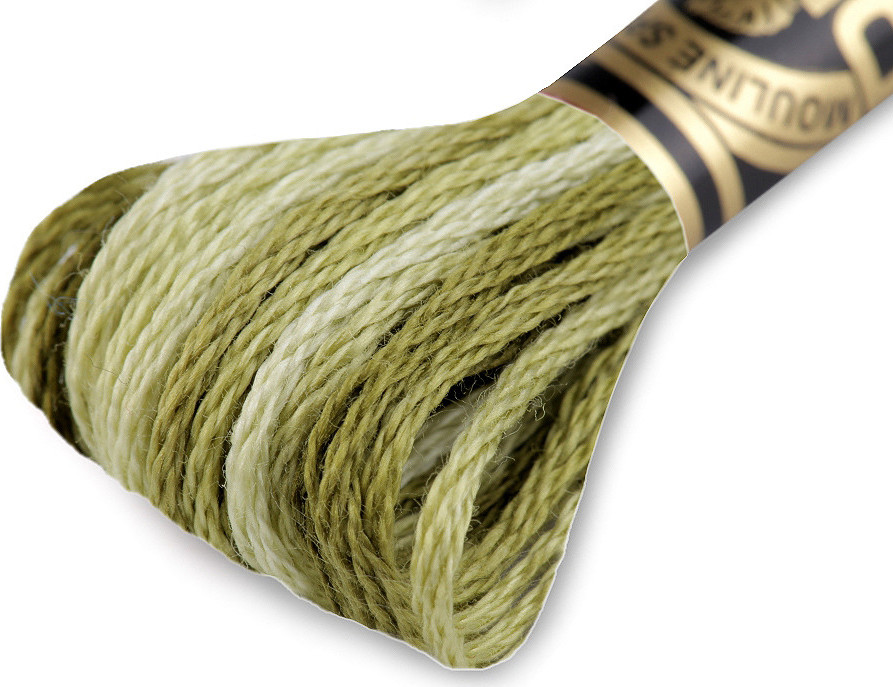 Vyšívací příze DMC Mouliné Spécial Cotton Varianta: 94 Greenery melír, Balení: 1 ks