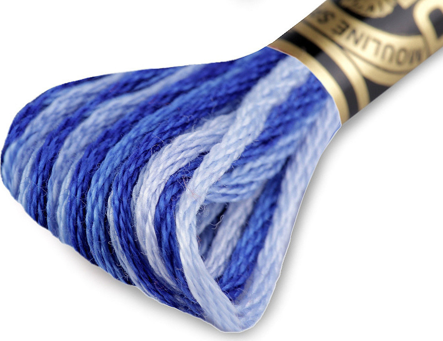 Vyšívací příze DMC Mouliné Spécial Cotton Varianta: 121 Dazzling Blue melír, Balení: 1 ks