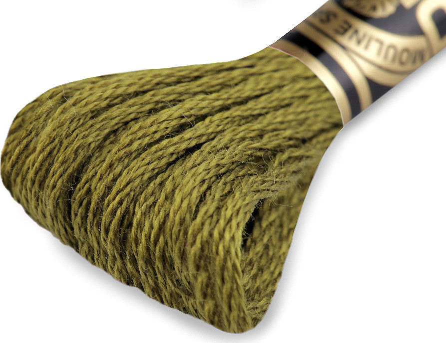 Vyšívací příze DMC Mouliné Spécial Cotton Varianta: 730 soft zelená khaki, Balení: 1 ks