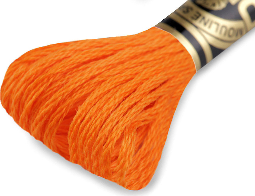 Vyšívací příze DMC Mouliné Spécial Cotton Varianta: 740 oranžová střední, Balení: 1 ks