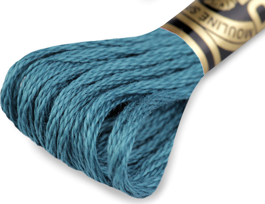 Vyšívací příze DMC Mouliné Spécial Cotton Varianta: 3809 modrozelená tm, Balení: 1 ks