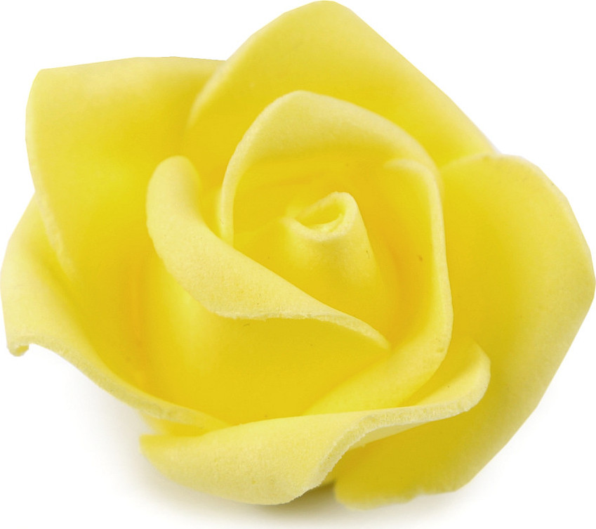 Dekorační pěnová růže Ø4,5 cm Varianta: 10 žlutá, Balení: 10 ks