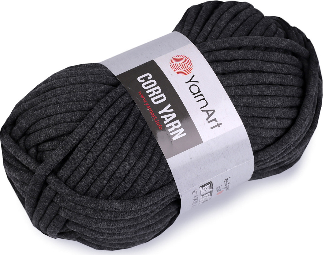 Pletací příze Cord Yarn 250 g Varianta: 10 (758) šedá tmavá, Balení: 1 ks