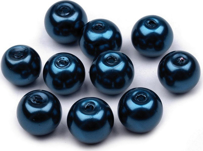 Skleněné voskové perly Ø8 mm Varianta: 72B modrá pařížská, Balení: 500 g