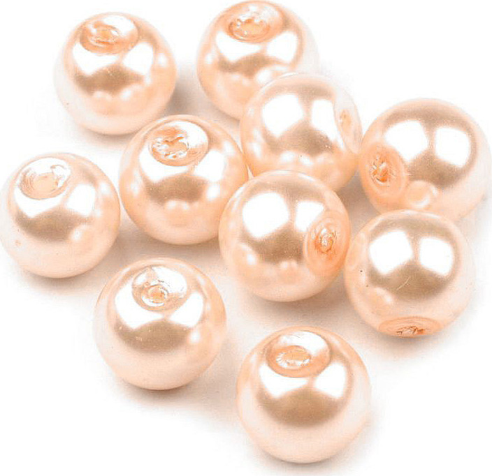 Skleněné voskové perly Ø8 mm Varianta: 42B lososová světlá, Balení: 50 g