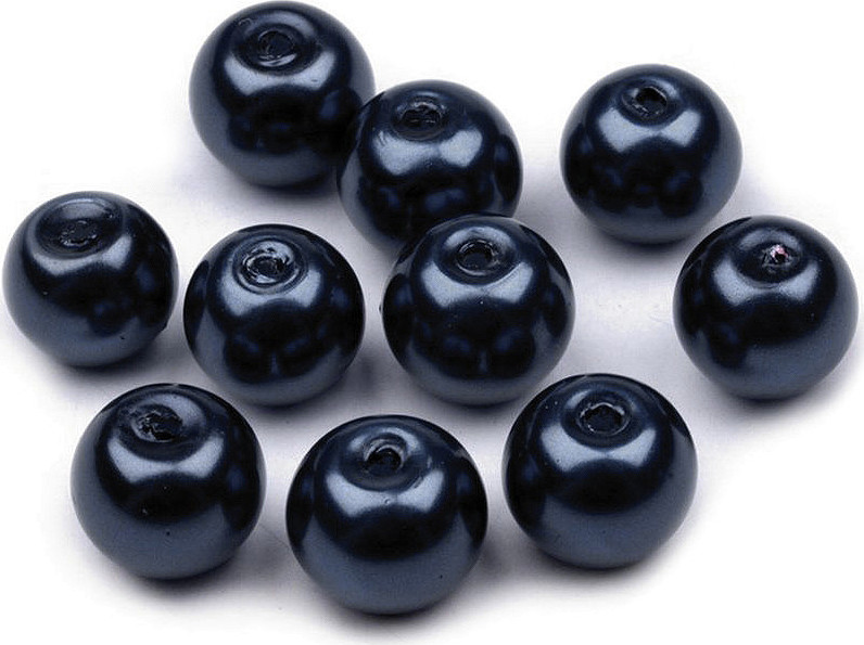 Skleněné voskové perly Ø8 mm Varianta: 60A modrá tmavá, Balení: 500 g