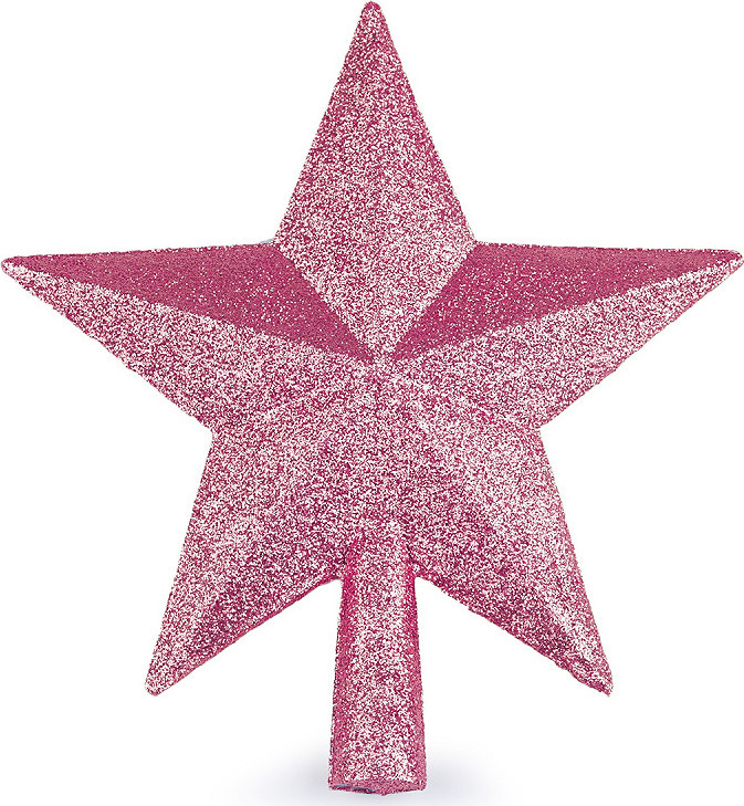 Vánoční hvězda na stromeček s glitry Varianta: 3 pudrová, Balení: 1 ks