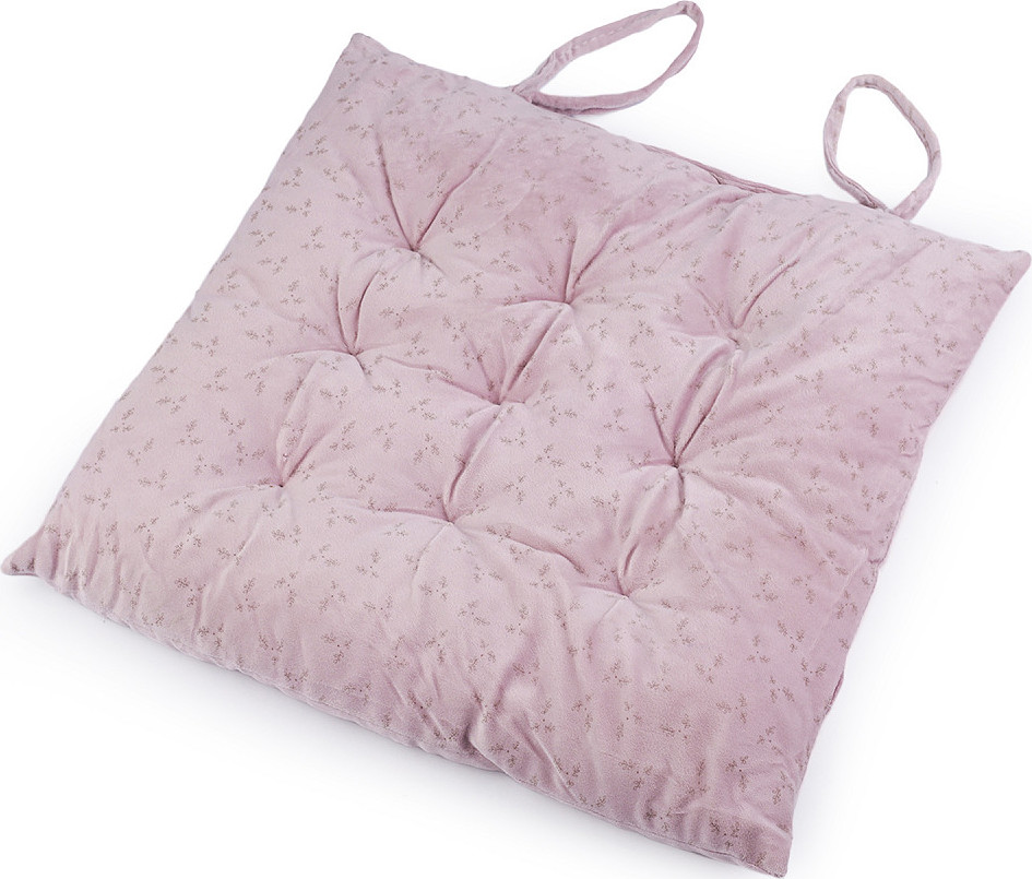 Sametový podsedák na židli 40x40 cm Varianta: 5 šedá, Balení: 2 ks