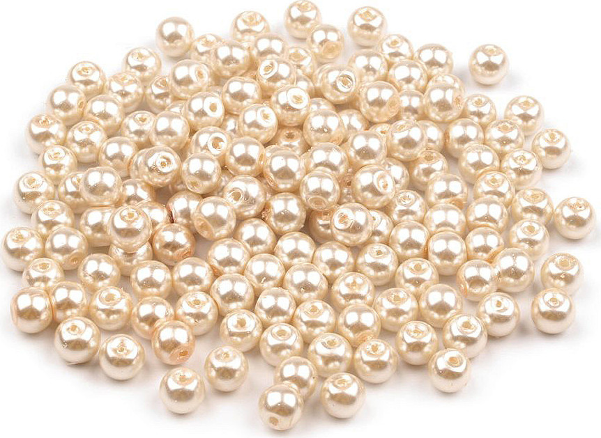 Skleněné voskové perly Ø6 mm Varianta: 43B pudrová, Balení: 50 g