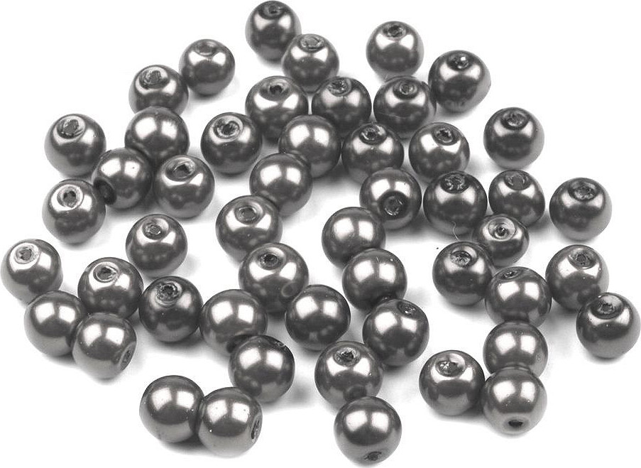 Skleněné voskové perly Ø6 mm Varianta: 20 B černá, Balení: 50 g